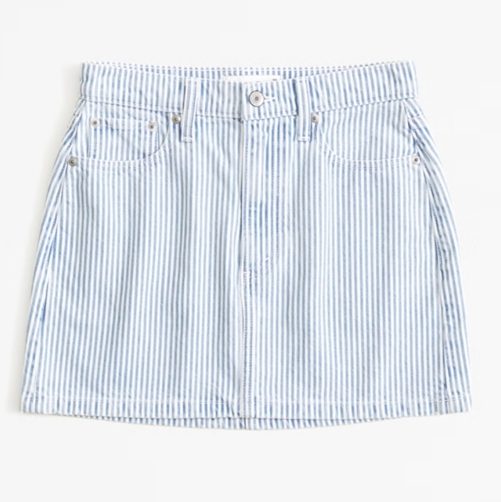 Abercrombie mino jean striped skirt